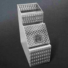 Aluminum Toolbox Saddle Box  12"L x 25" W x 28" H Semi Truck Side Storage Step