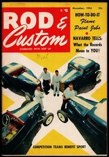 NOVEMBER 1954 ROD & CUSTOM MAGAZINE, PAINT FLAMES, '49 FORD CONVERTIBLE