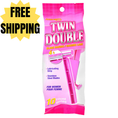 Disposable Razors 2 Blade Lubra strip CHEAP Shaving Compare to Gillete Lot of 50
