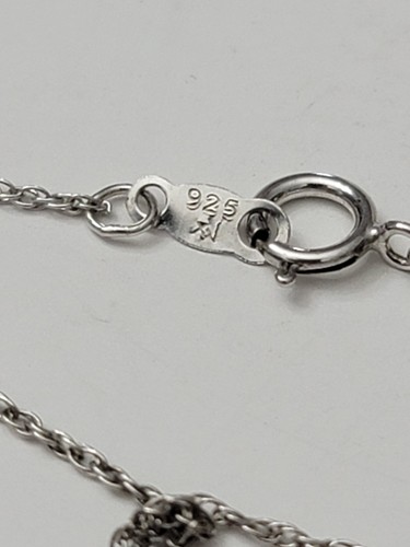 Collar Corazón Abierto Diamante Blanco y Negro Plata de Ley con Cadena de 18" - Imagen 5 de 15