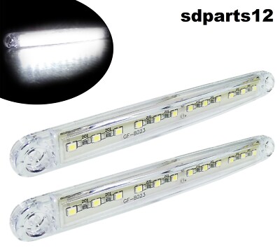 4 Luci Ingombro LED Bianche - 12V/24V, Per Camion, Roulotte E Caravan, 15 LED Ciascuna - Foto 8