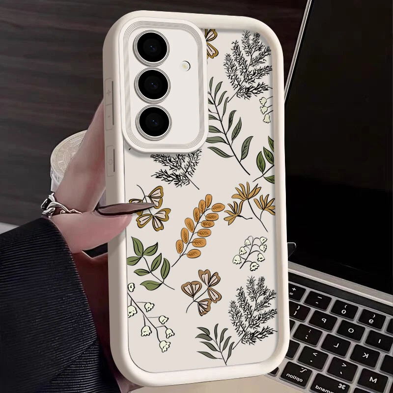 Samsung Galaxy A15 A35 A54 S24 FE Flower Silicone Phone Case  