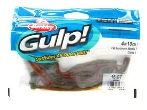 saltwater gulp sandworm lure bait berkley camo fat fishing soft