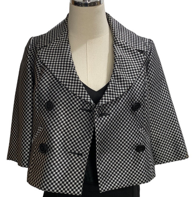 Express Design Studio Double Breasted Cropped Bla… - image 2