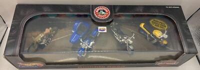 Harley Davidson Hot Wheels Collectibles Rumble Road 4 Bike Set