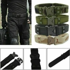 Men's Tactical Belt Military Nylon Belts Outdoor Training Waistband Waist Strap
