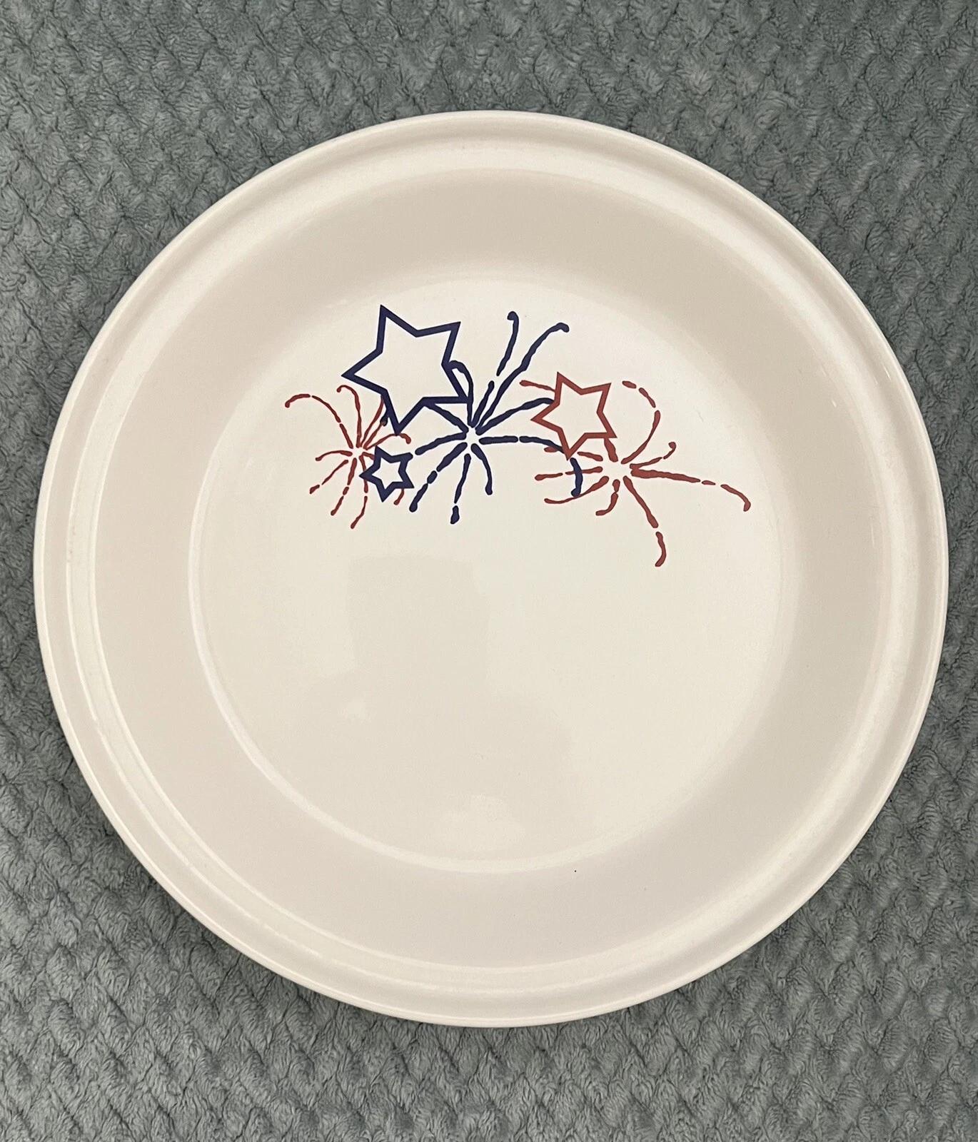 Fiestaware Fireworks Pie Plate Fiesta White Deep Dish Pie Pan Fourth Of July