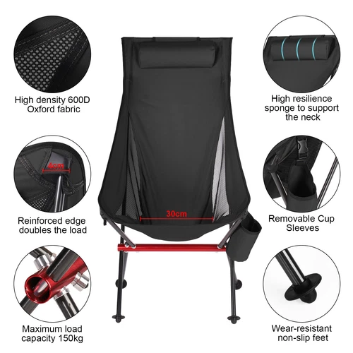 Ultralight Outdoor Portable Folding Camping Chair Fishing Chair Carrying Bag - Picture 4 of 46