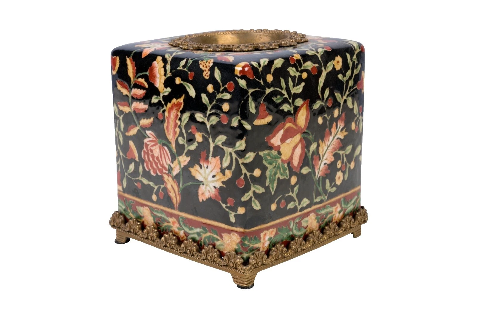 Vintage Reproduction Brass Primary Multi-Color Asian Antiques