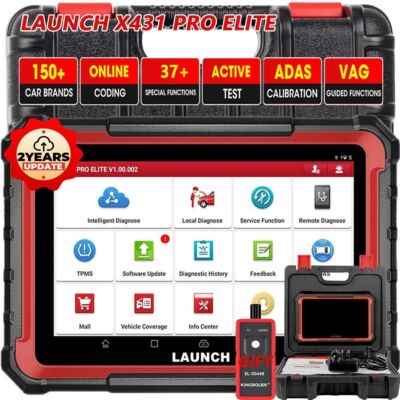 Launch X431 PRO Elite Pro5 Bidirectional Car OBD2 Diagnostic Scanner ECU Coding