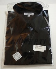 NEW NIP Gioberti Black Classic Fit Button-Front Short Sleeve Dress Shirt L