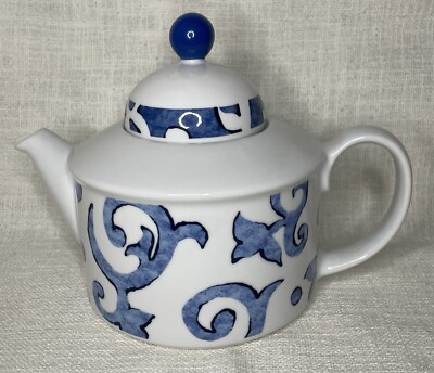 Thun Bozen Arabesque Porzellan Teekanne blau-weiß 1,25 Liter