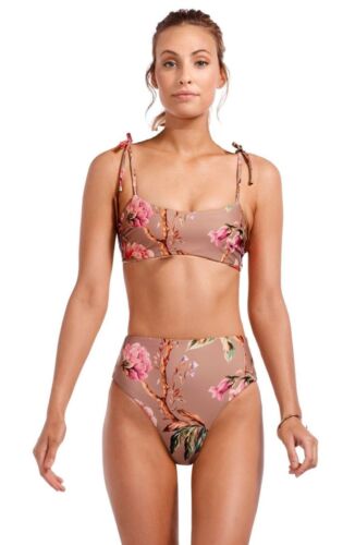 Vitamin A Bella Top & Lupe High Waist Cheeky bottom 8 / M White Ginger Floral - Picture 10 of 24
