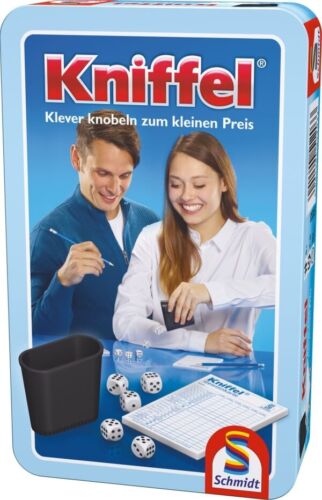Schmidt Spiele 51203 Kniffel, Mitbringspiel in der Metalldose, 2 bis 8 Spieler,  - Bild 1 von 3