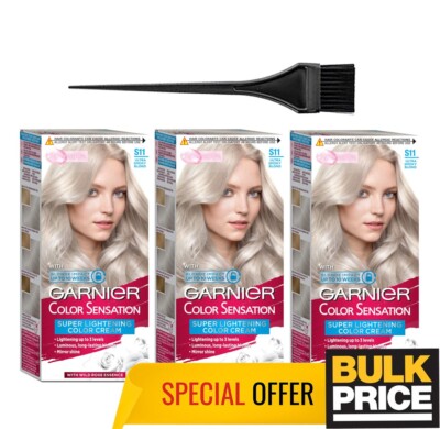 Garnier Farbe Sensation Haarfarbe S11 Ultra Smoky Blond 3-pack