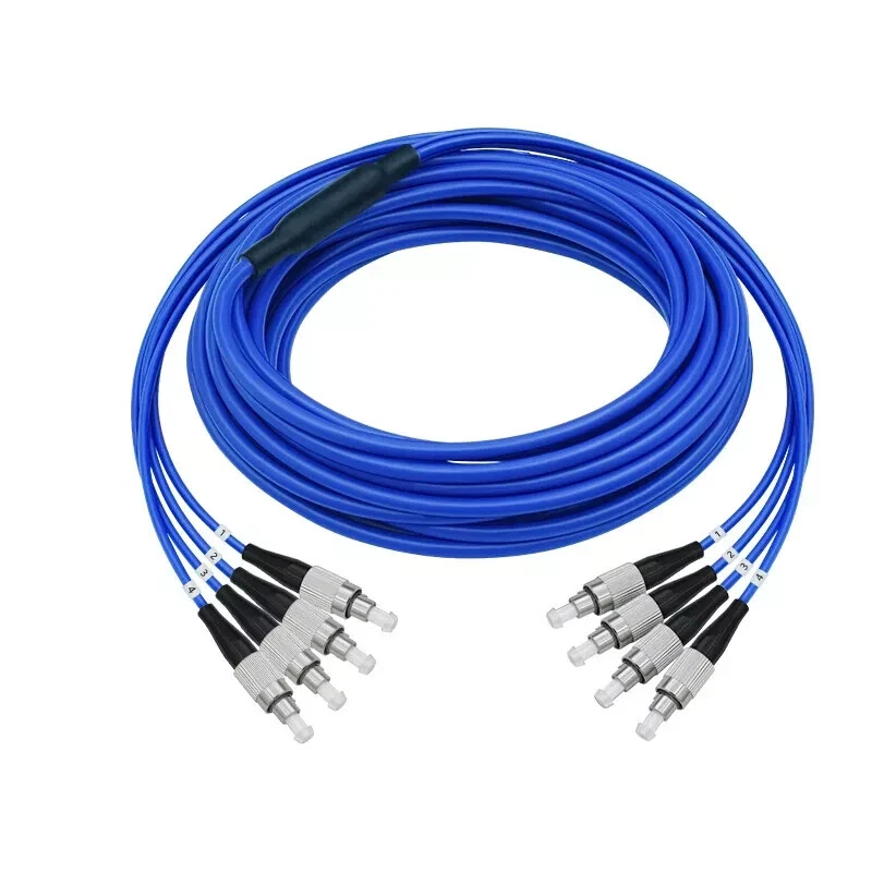 100M Indoor Armored FC-FC 4 Strand Single-Mode 9/125 Fiber Patch Cord-3940 - Image 1 of 1