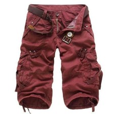Mens Cargo Shorts Capri Short Pants Military Work Pants Combat Trousers