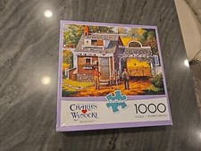 Charles Wysocki Pigeon Pals 1000 PC Puzzle Used Bagged Buffalo Games