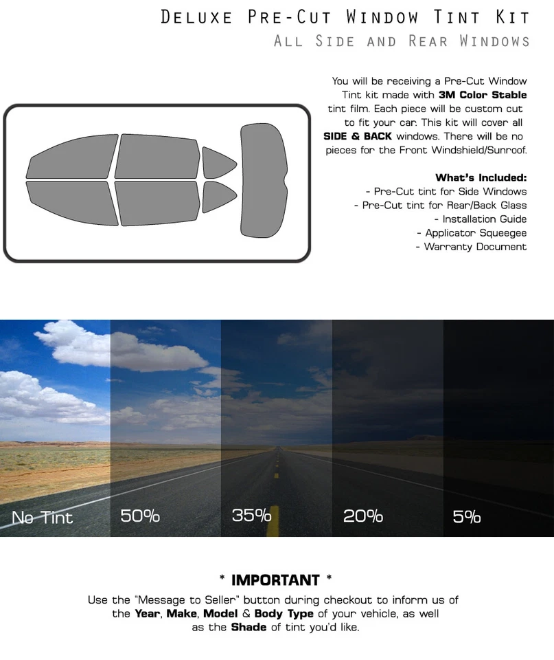 Película de vidrio tinte ventana precortada estable color 3M para Subaru Tribeca 2006-2014 Foto 3 de 4