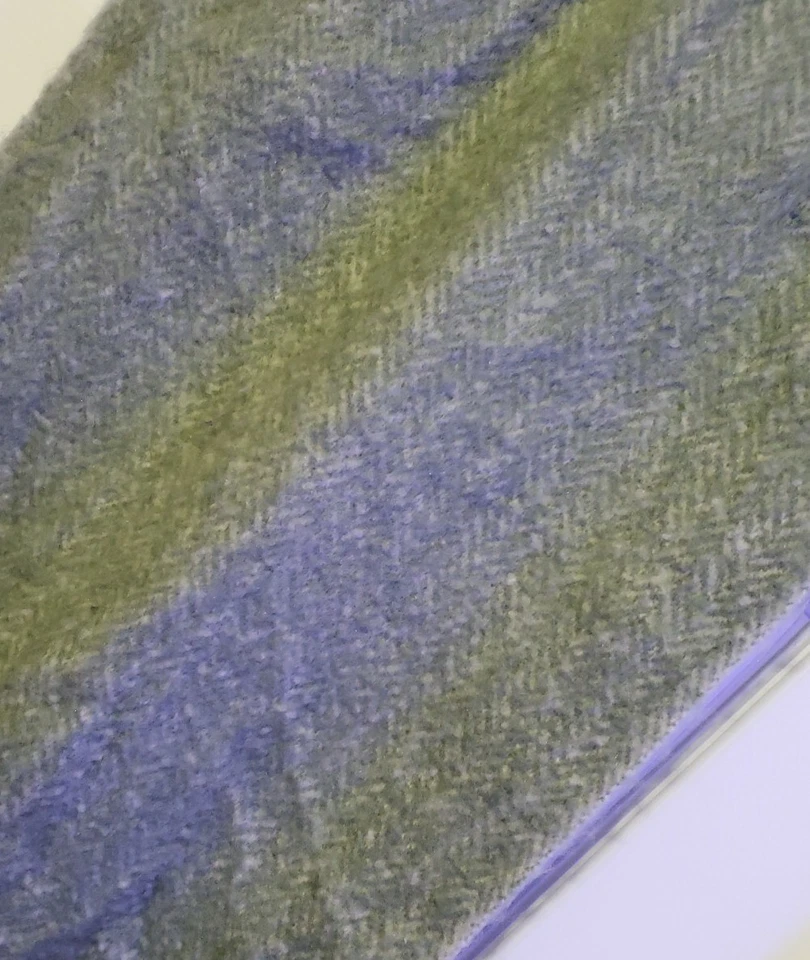 Free People Women's Green Herringbone Blanket Scarf One Size 18"×94" w fringe. - Image 2 of 4