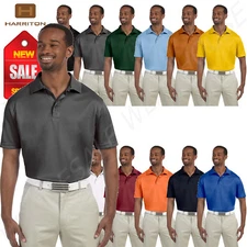Harriton Mens Polo Anti-Static Anti Odor UPF 50 protection BIG  2XL-6XL B-M315