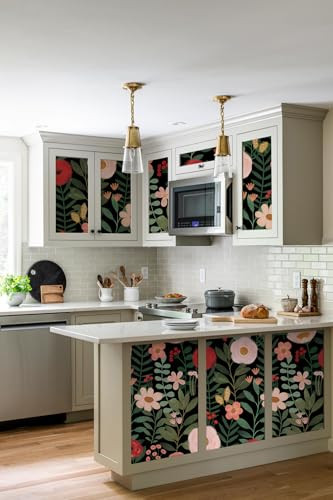 Floral Peel and Stick Wallpaper Boho Wall Paper Removable for Bedroom - Picture 5 of 6
