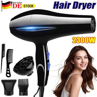 2300W Ionen Föhn Haartrockner mit 3 Diffusor Haarfön Profi Fön Ionen Hair Dryer