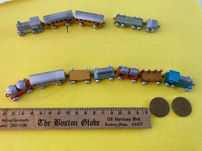 GEBR. HILDNER TRAIN aluminum Train set, colored pieces 1970's Germany Vintage