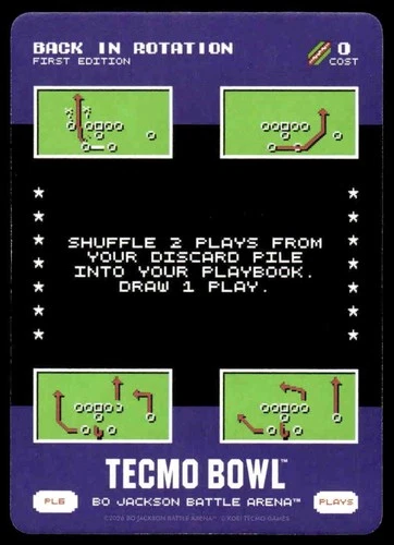 2026 Bo Jackson Battle Arena TECMO BOWL BOBA PL-5 PL5 Back in Rotation SSP