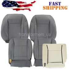 For 2006-2009 Dodge Ram 1500 2500 Driver Passenger Bottom-Top Seat Cover Gray