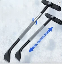 Portable Extendable Windshield Snow Removal Ice Scraper Brush for Car