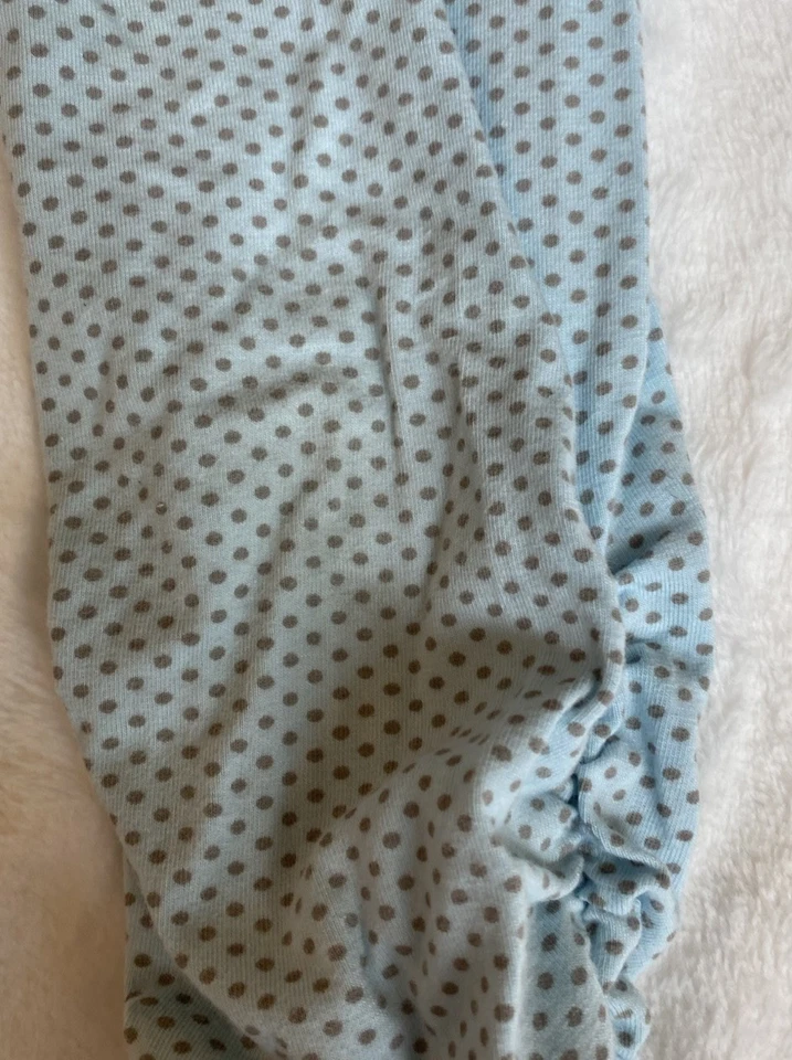 Girls Leggings Light Blue With Gray Dots Sz 6 By Mustard Pie - Image 3 of 4