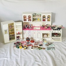 Vtg 1995 Tyco Kitchen Littles Deluxe Refrigerator Stove Kitchen Center Mega Lot