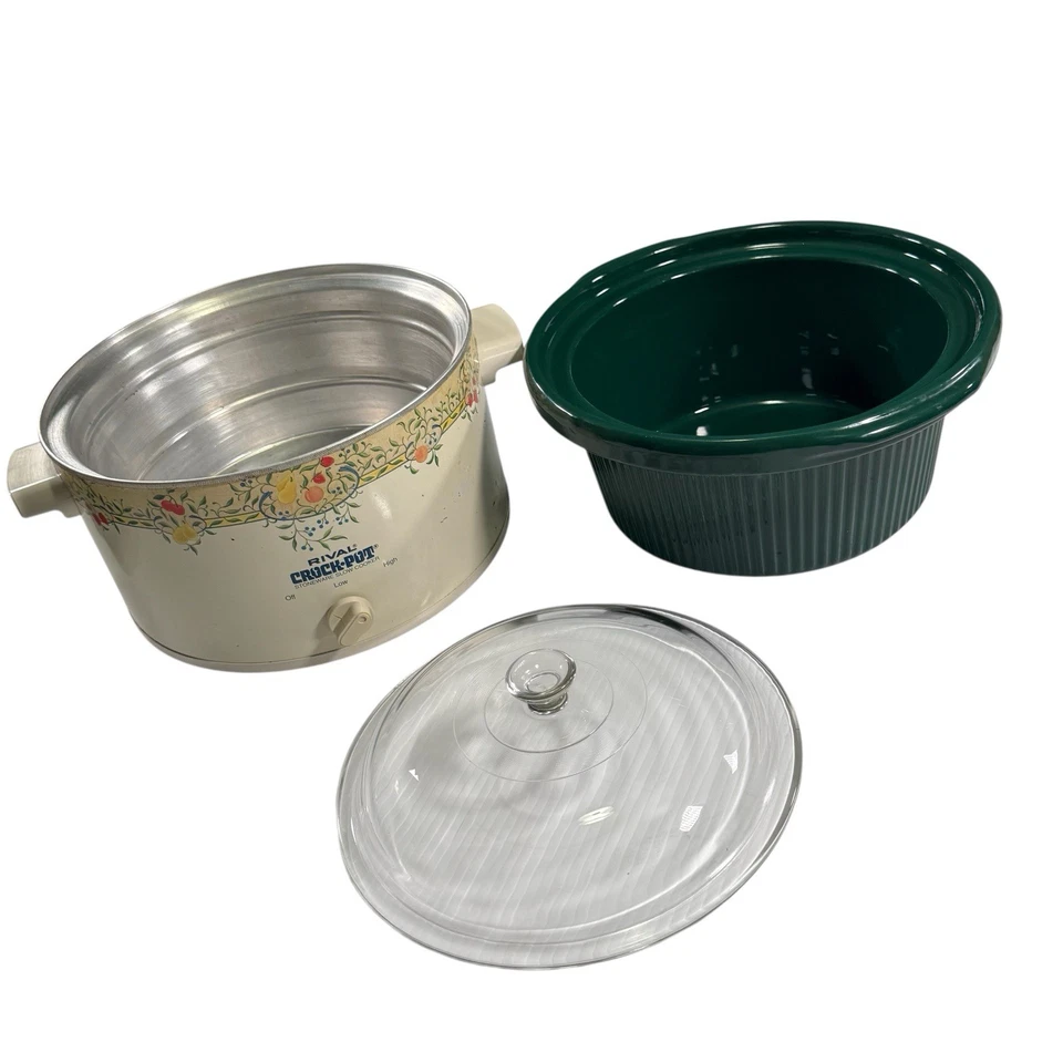 Vintage Rival Crock Pot Slow Cooker 3355with Removable Stoneware/Lid Made IN USA - Image 2 of 4