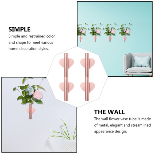 4pcs Creative Wall Flower Vase Non Perforated Wall Decoration Pendant Home Decor - Picture 2 of 12