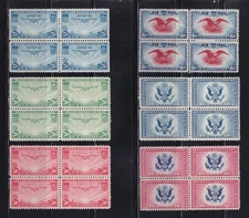 MATT'S STAMPS US SCOTT #C20-C23, CE1-CE2 AIR MAIL, SPECIAL DEL. BLOCKS OF 4, MNG