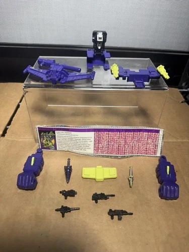 Vintage 1985 G1 Transformers Constructicon Devastator Parts Lot /Filecard