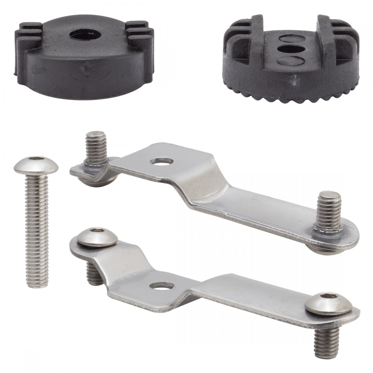 Велосипедная корзина для бутылок Minoura BH-100EBW серебристого цвета с широкой лентой и регулируемой