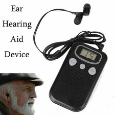 Portable Hearing Aid Sound Amplifier Adjustable Volume Personal Voice Enhancer