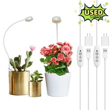 SANSI LED Grow Lights for Indoor Small Plants Pot Clip Plant Light 5V 2-Pack