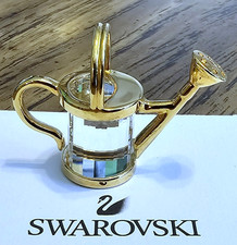 💧 Swarovski Crystal Memories, Mini 18k Gold Plated, Watering Can Figurine, Box