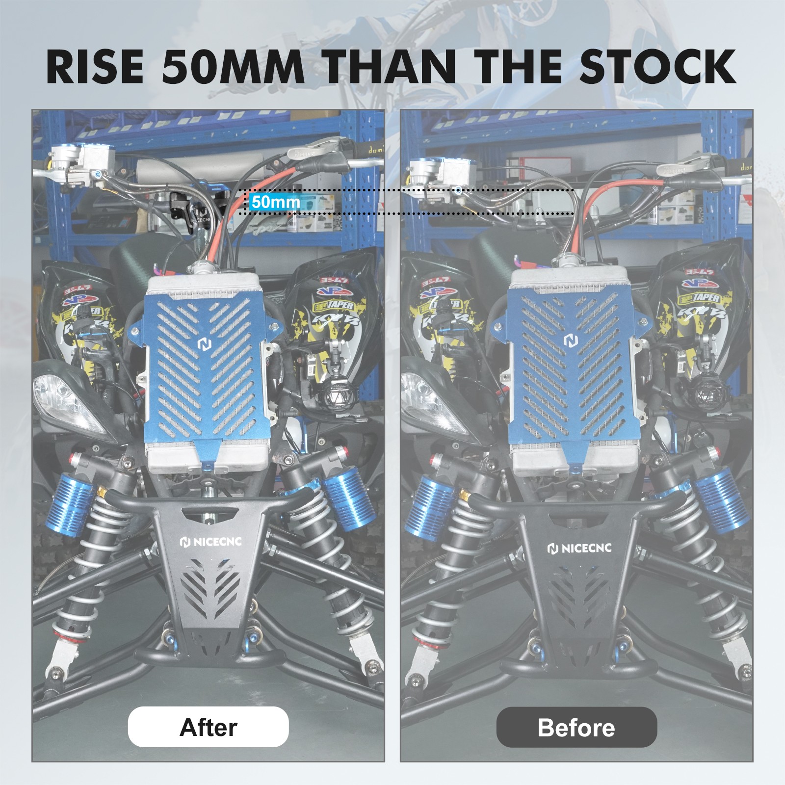 NiceCNC Steering Stem Shaft For Yamaha Raptor 700 700R 2013-2023 1PE-F3813-00-00