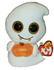 Juguete de peluche Ty Beanie Boos 🎃 SCREAM the Halloween Ghost 6" NUEVO MWMTs