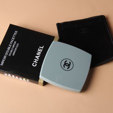 Chanel Spiegel Duo Compact Double Facette Makeup Valentinstag Brautjungfer blau #1
