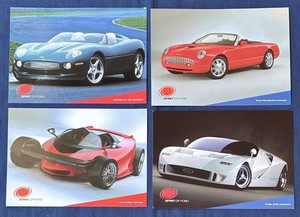 Ford Spirit of Ford Concept Car Postcard Set GT90 Indigo XK180 Thunderbird