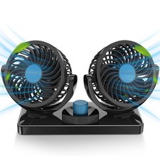 12v Dual Head Car Fan Portable Vehicle Truck 360 Rotatable Auto Cooling Cooler 12v Dual Head Car Fan Portable Vehicle Truck 360 Rotatable Auto Cooling Cooler