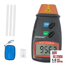 Portable Digital Laser Tachometer with Wide Measuring Range, 5-Digit Display