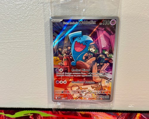 Team Rocket's Wobbuffet 203 Sv: Scarlet & Violet ETB Black Star Promo Cards Holo