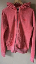 Ladies Teens Orange Hooded Top Zip Up Size Small Superdry Authentic Imm Cond WD
