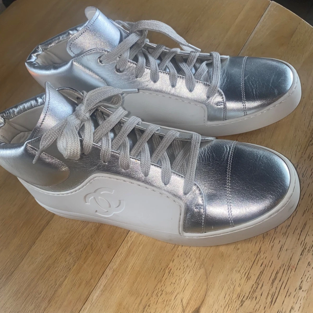 CHANEL Silver Athletic Shoes for Women for sale | eBay